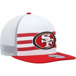 New Era Men's White/Scarlet San Francisco 49ers Jersey Stripe 9FIFTY Snapback Hat 9 New Era Men's White/Scarlet San Francisco 49ers Jersey Stripe 9FIFTY Snapback Hat -Fanatics DSCO1156932063 3550 ALT3