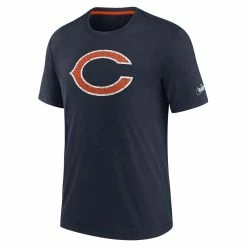 Nike Men's Navy Chicago Bears Rewind Playback Logo Tri-Blend T-Shirt -Fanatics DSCO1156932099 1320 ALT2