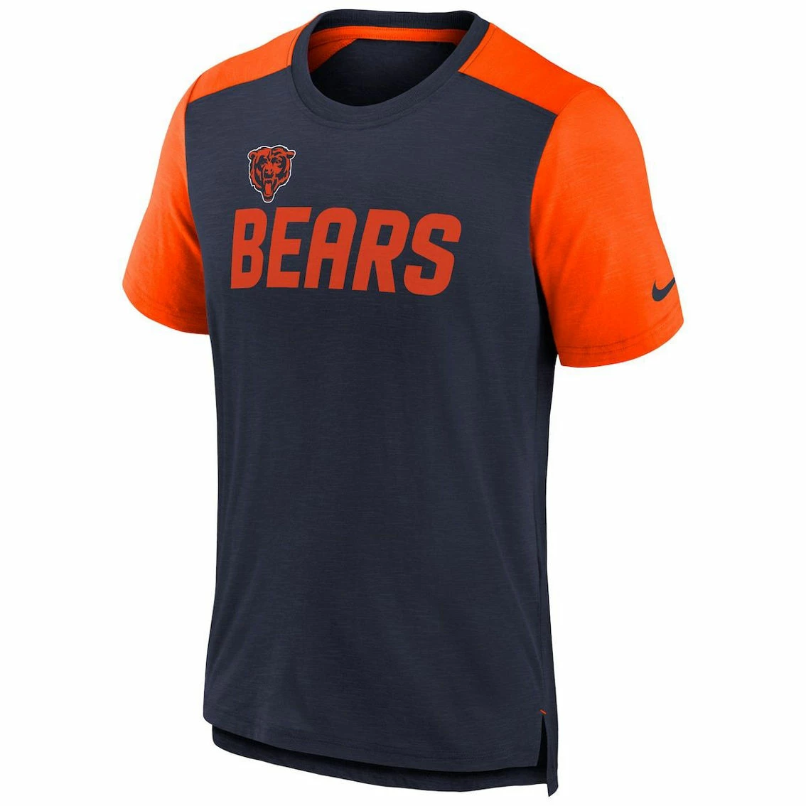 Nike Youth Heathered Navy/Heathered Orange Chicago Bears Colorblock Team Name T-Shirt 5 Nike Youth Heathered Navy/Heathered Orange Chicago Bears Colorblock Team Name T-Shirt - Image 3