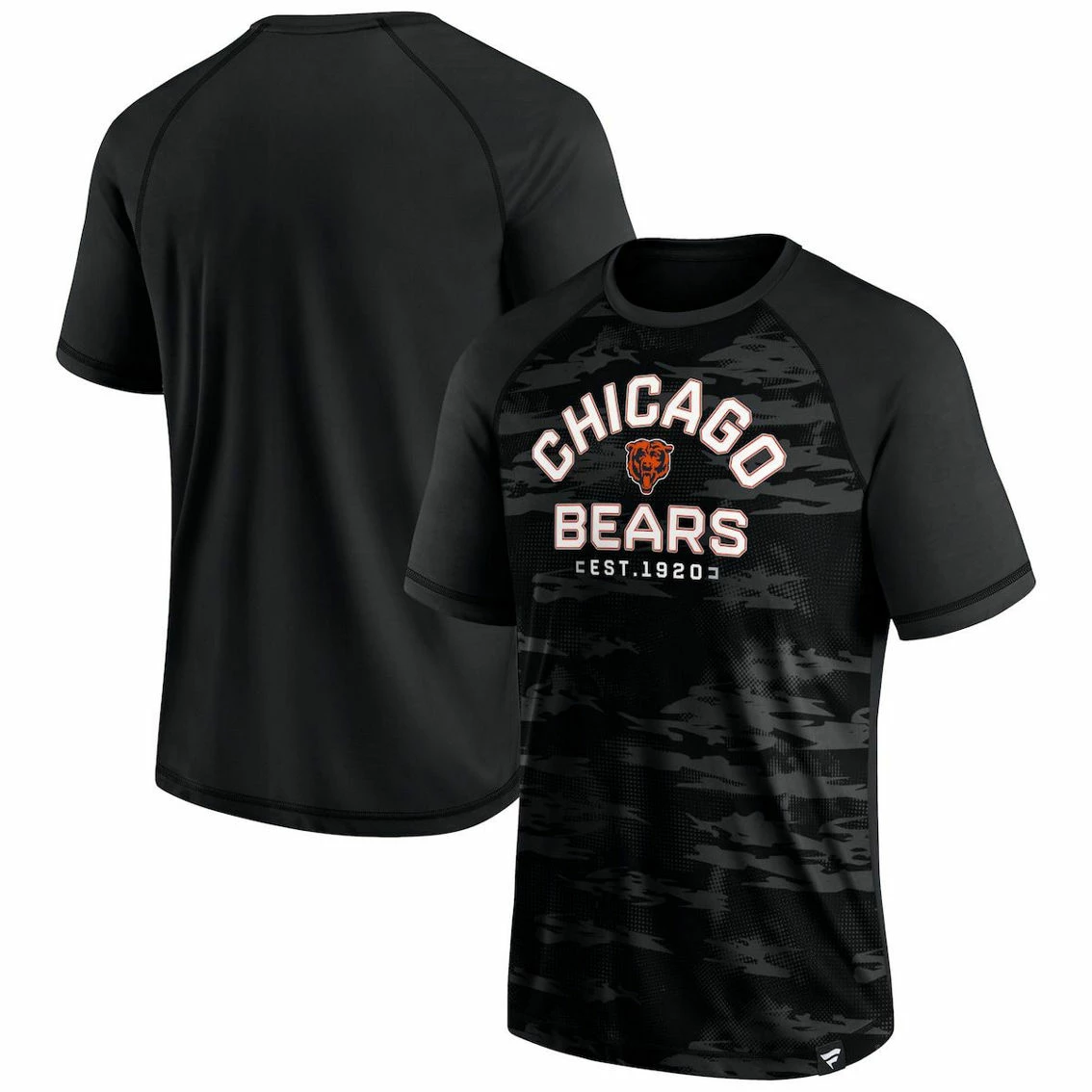 Fanatics Branded Men's Chicago Bears Blackout Hail Mary Raglan T-Shirt 3 Fanatics Branded Men's Chicago Bears Blackout Hail Mary Raglan T-Shirt