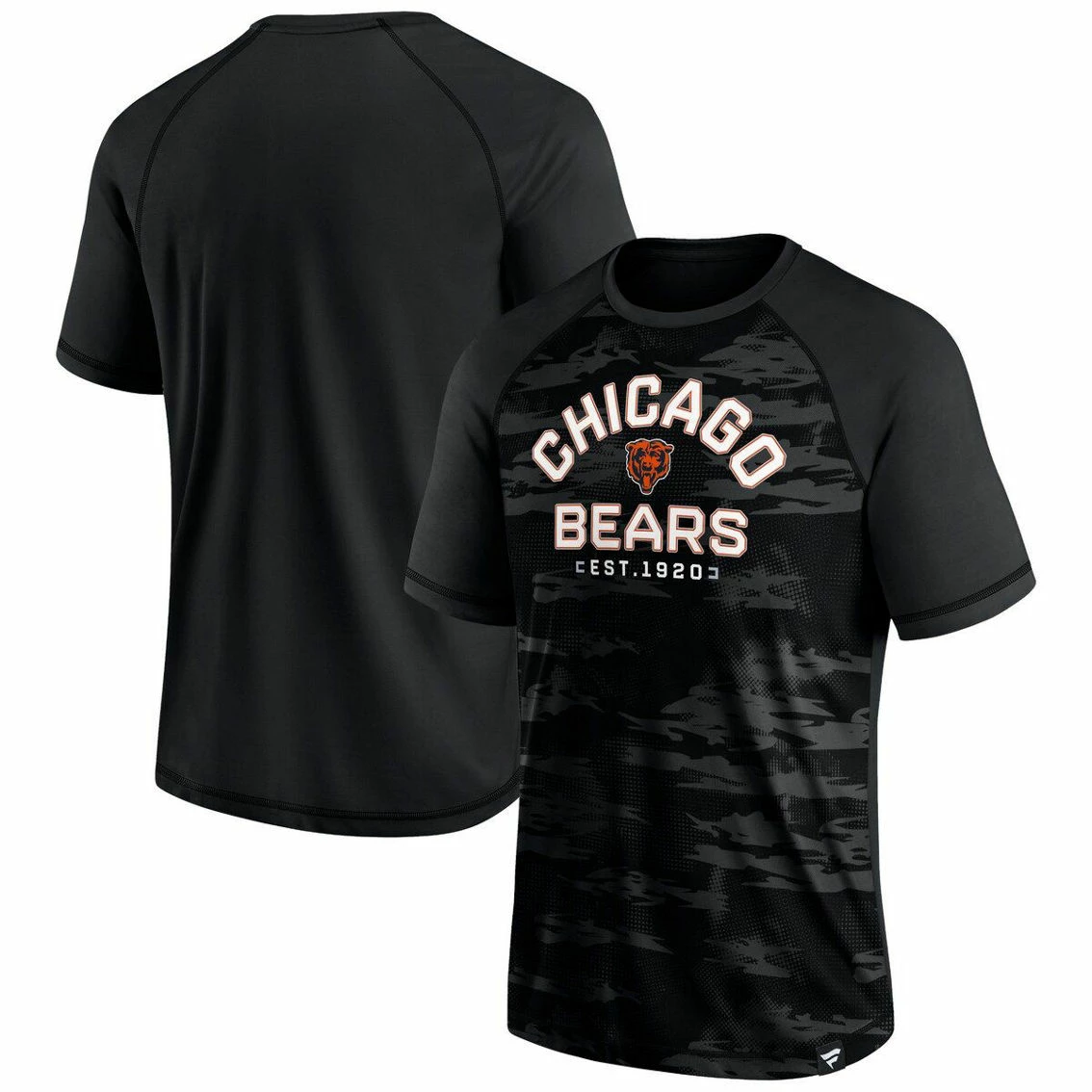 Fanatics Branded Men's Chicago Bears Blackout Hail Mary Raglan T-Shirt 4 Fanatics Branded Men's Chicago Bears Blackout Hail Mary Raglan T-Shirt - Image 2