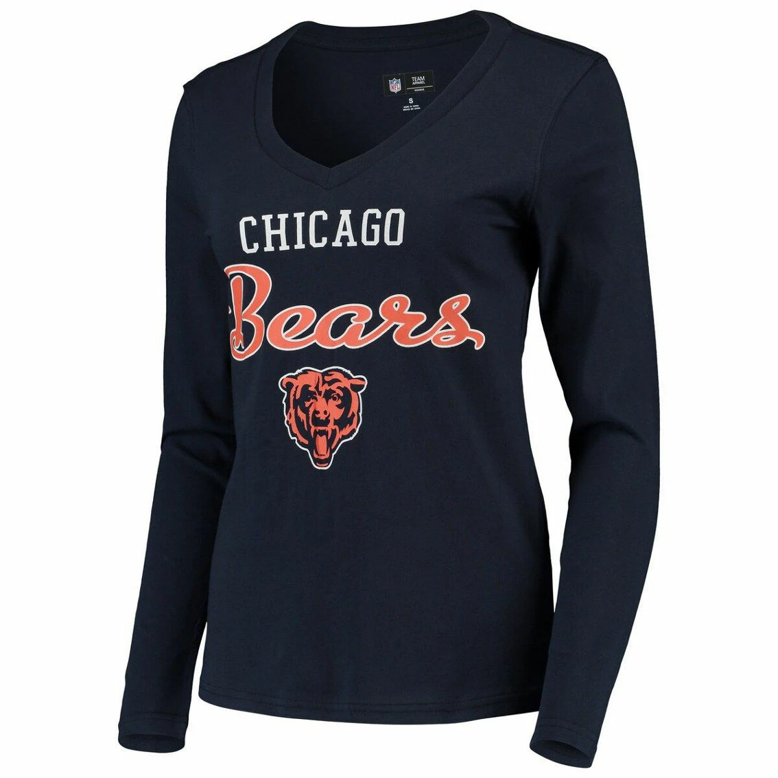 G-III 4Her By Carl Banks Women's Navy Chicago Bears Season Long Sleeve V-Neck T-Shirt 5 G-III 4Her By Carl Banks Women's Navy Chicago Bears Season Long Sleeve V-Neck T-Shirt - Image 3