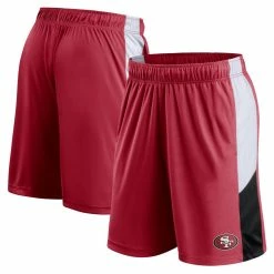 Fanatics Branded Men's Scarlet San Francisco 49ers Prep Colorblock Shorts