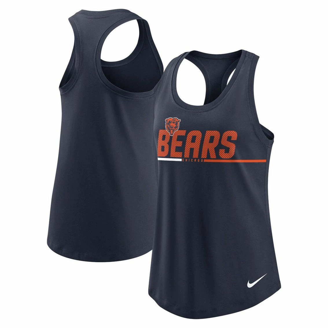 Nike Women's Navy Chicago Bears Team Name City Tri-Blend Racerback Tank Top 4 Nike Women's Navy Chicago Bears Team Name City Tri-Blend Racerback Tank Top - Image 2