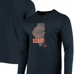 New Era Men's Navy Chicago Bears State Long Sleeve T-Shirt