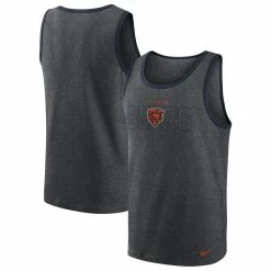 Nike Men's Heathered Charcoal Chicago Bears Tri-Blend Tank Top