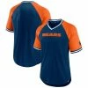 Fanatics Branded Men's Navy/Orange Chicago Bears Second Wind Raglan V-Neck T-Shirt -Fanatics DSCO1156932338 ANGEBL