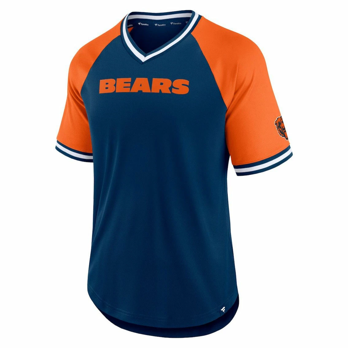 Fanatics Branded Men's Navy/Orange Chicago Bears Second Wind Raglan V-Neck T-Shirt 5 Fanatics Branded Men's Navy/Orange Chicago Bears Second Wind Raglan V-Neck T-Shirt - Image 3