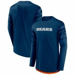Fanatics Branded Men's Navy/Orange Chicago Bears Square Off Long Sleeve T-Shirt