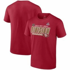 Fanatics Branded Men's Scarlet San Francisco 49ers 2022 NFC West Division S Big & Tall Divide & Conquer T-Shirt