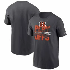 Nike Men's Anthracite Cincinnati Bengals 2022 NFL Playoffs Iconic T-Shirt