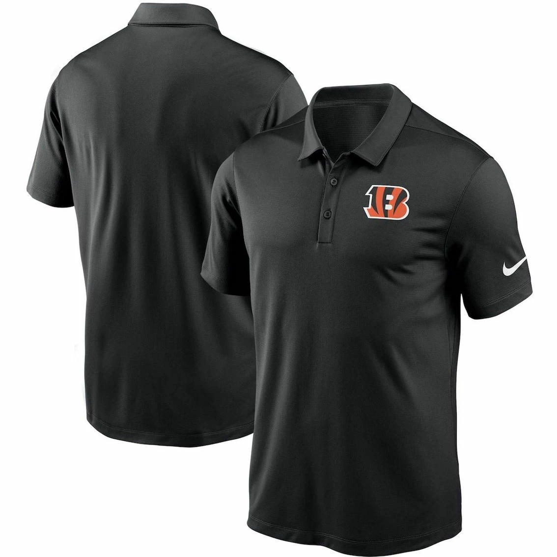 Nike Men's Black Cincinnati Bengals Fan Gear Franchise Team Performance Polo 3 Nike Men's Black Cincinnati Bengals Fan Gear Franchise Team Performance Polo