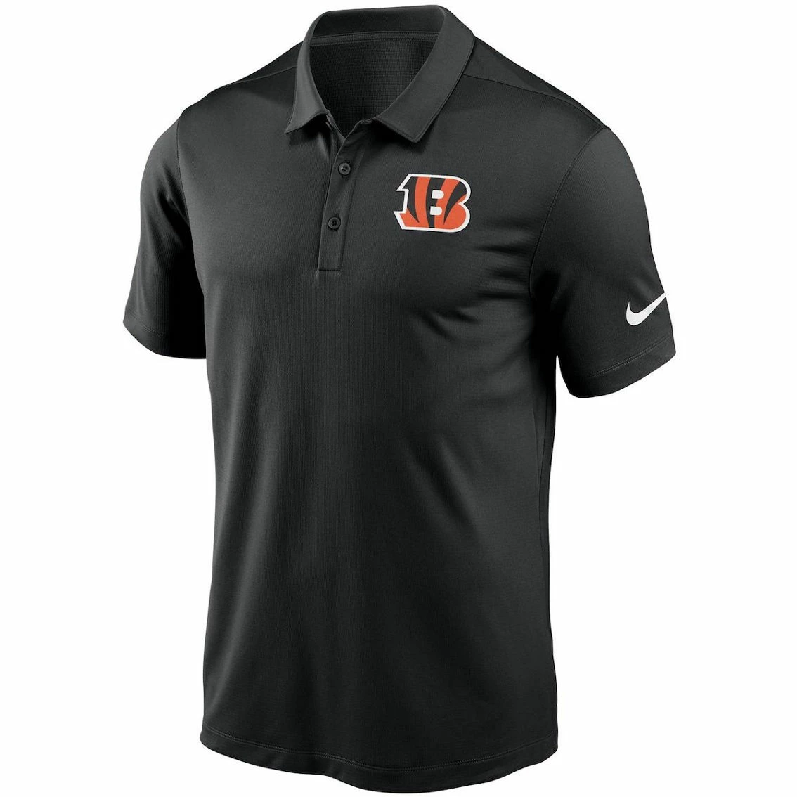 Nike Men's Black Cincinnati Bengals Fan Gear Franchise Team Performance Polo 5 Nike Men's Black Cincinnati Bengals Fan Gear Franchise Team Performance Polo - Image 3