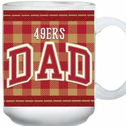 The Memory Company San Francisco 49ers 15oz. Buffalo Plaid Father's Day Mug