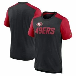 Nike Men's Heathered Black San Francisco 49ers Color Block Team Name T-Shirt -Fanatics DSCO1157587933 1007 ALT1