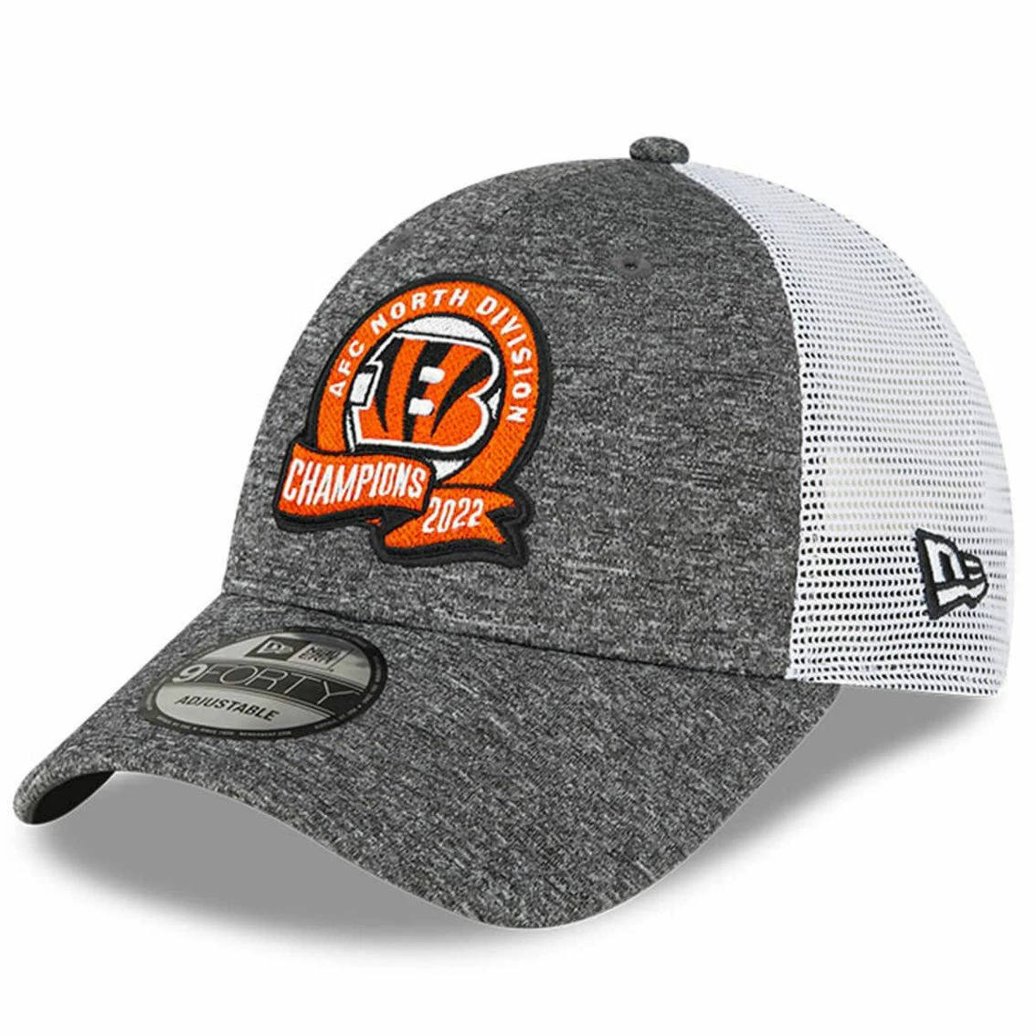 Men's New Era Heather Gray Cincinnati Bengals 2022 AFC North Division Champions Locker Room 9FORTY Adjustable Hat 3 Men's New Era Heather Gray Cincinnati Bengals 2022 AFC North Division Champions Locker Room 9FORTY Adjustable Hat
