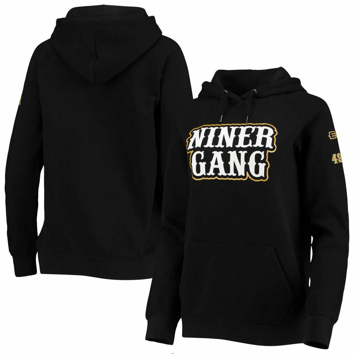 New Era Women's Black San Francisco 49ers E-40 Niner Gang Pullover Hoodie 4 New Era Women's Black San Francisco 49ers E-40 Niner Gang Pullover Hoodie - Image 2