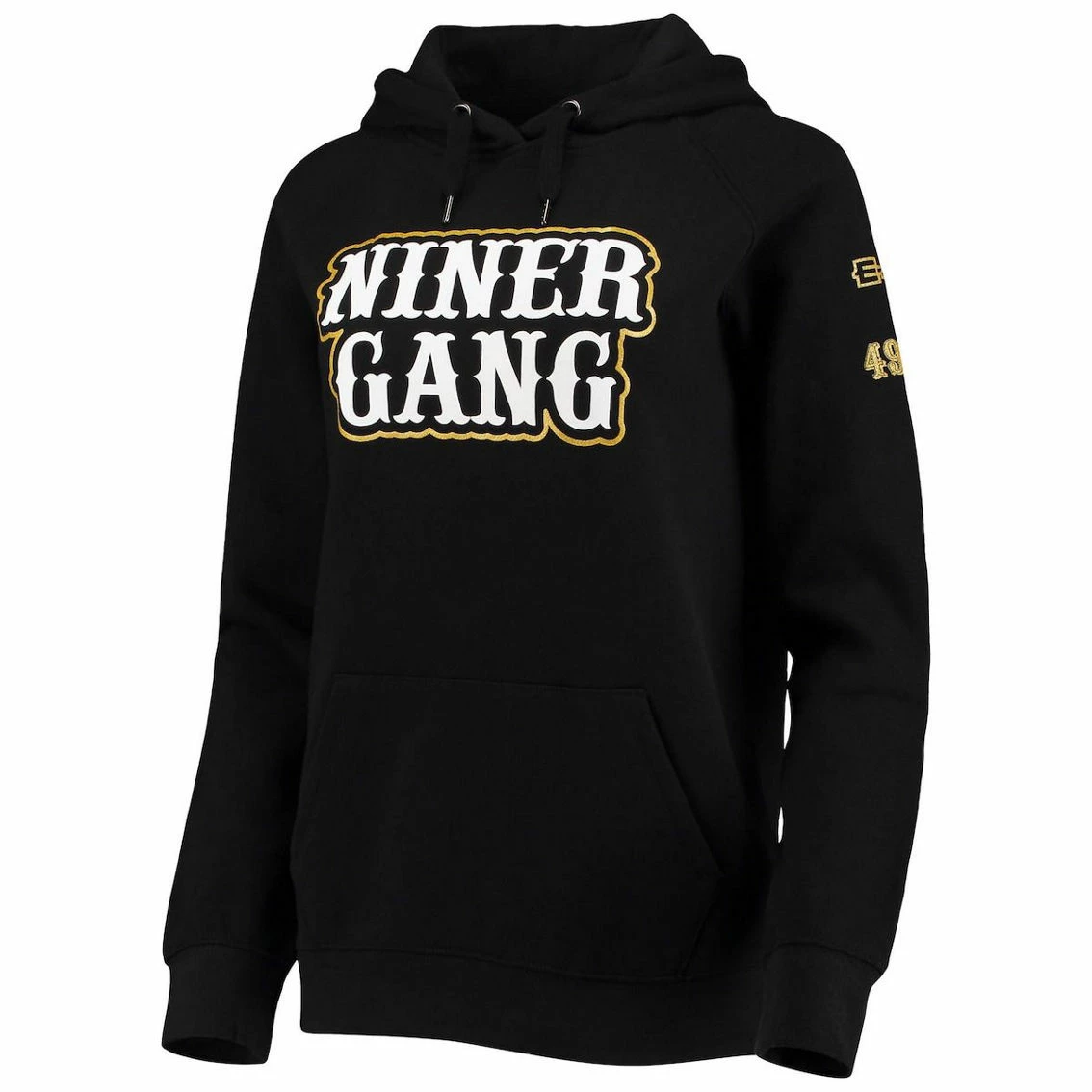 New Era Women's Black San Francisco 49ers E-40 Niner Gang Pullover Hoodie 5 New Era Women's Black San Francisco 49ers E-40 Niner Gang Pullover Hoodie - Image 3