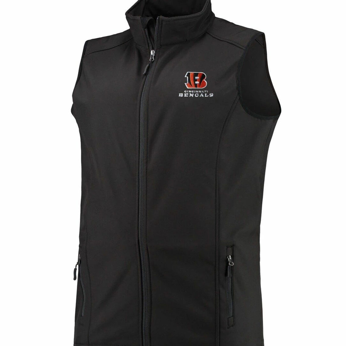 Dunbrooke Men's Black Cincinnati Bengals Big & Tall Archer Softshell Full-Zip Vest 5 Dunbrooke Men's Black Cincinnati Bengals Big & Tall Archer Softshell Full-Zip Vest - Image 3