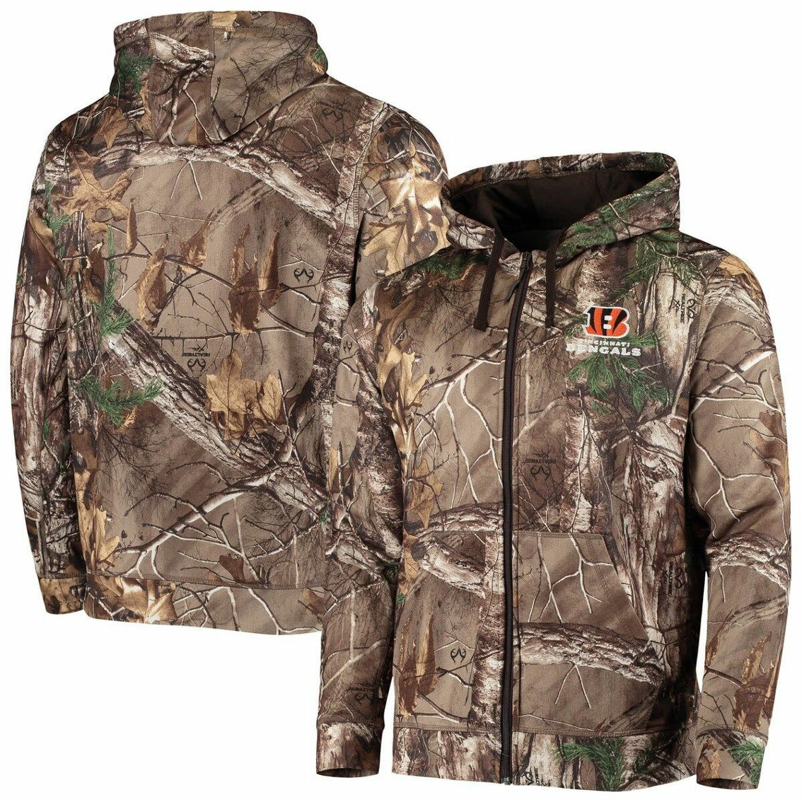 Dunbrooke Men's Realtree Camo Cincinnati Bengals Trophy Tech Fleece Full-Zip Hoodie 4 Dunbrooke Men's Realtree Camo Cincinnati Bengals Trophy Tech Fleece Full-Zip Hoodie - Image 2