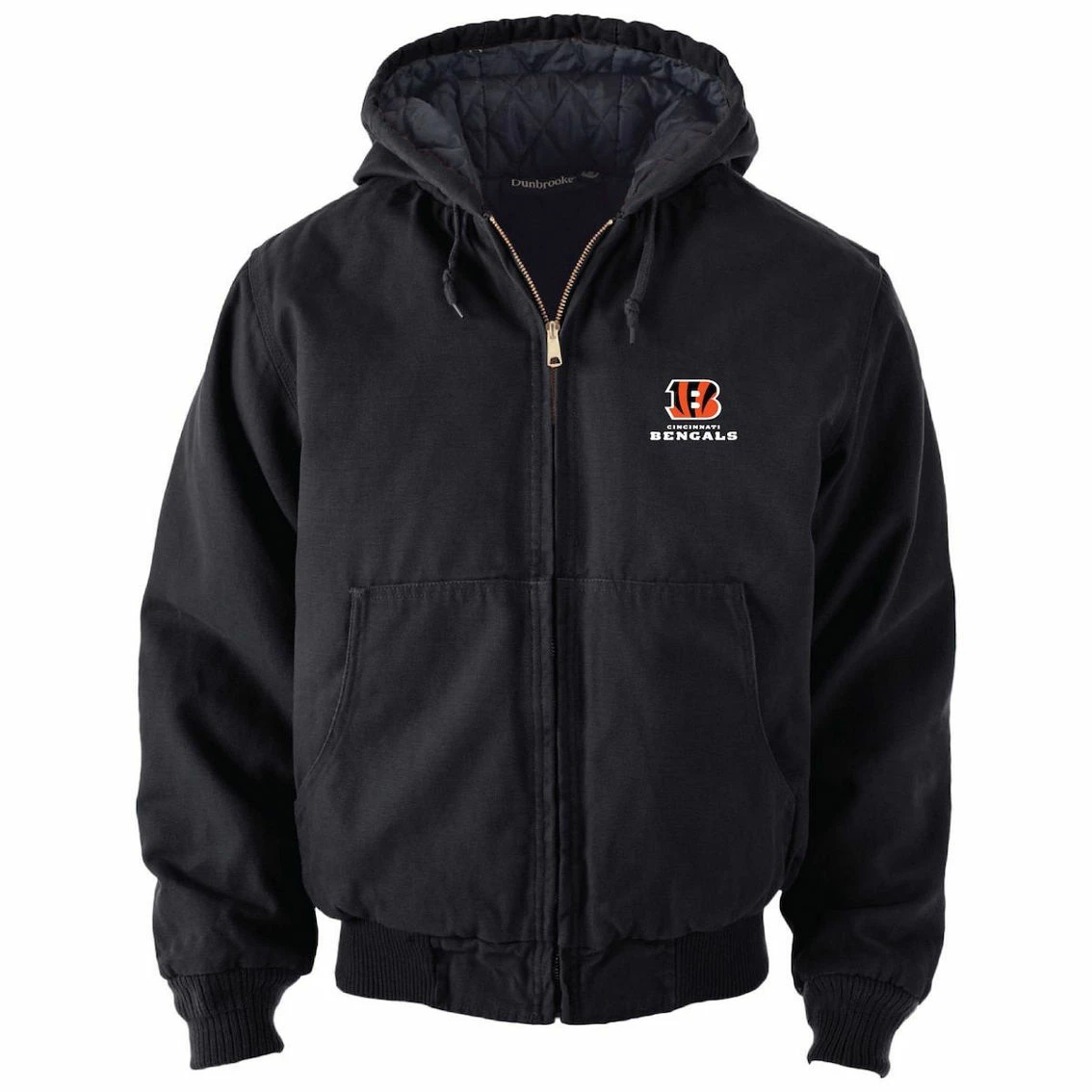 Dunbrooke Men's Black Cincinnati Bengals Big & Tall Dakota Canvas Hoodie Full-Zip Jacket 5 Dunbrooke Men's Black Cincinnati Bengals Big & Tall Dakota Canvas Hoodie Full-Zip Jacket - Image 3