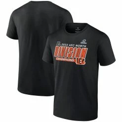 Men's Fanatics Branded Black Cincinnati Bengals 2022 AFC North Division Champions Divide & Conquer T-Shirt -Fanatics DSCO1158392300 1007 ALT1