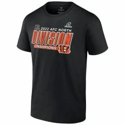 Men's Fanatics Branded Black Cincinnati Bengals 2022 AFC North Division Champions Divide & Conquer T-Shirt -Fanatics DSCO1158392300 1007 ALT2