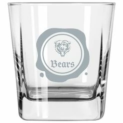 Logo Brands Chicago Bears 14oz. Frost Stamp Old Fashioned Glass