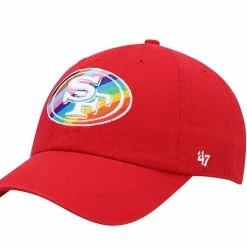 '47 Men's Scarlet San Francisco 49ers Pride Clean Up Adjustable Hat