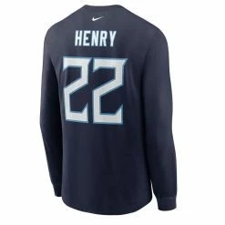 Nike Men's Derrick Henry Navy Tennessee Titans Player Name & Number Long Sleeve T-Shirt 9 Nike Men's Derrick Henry Navy Tennessee Titans Player Name & Number Long Sleeve T-Shirt -Fanatics DSCO1158971547 1320 ALT3