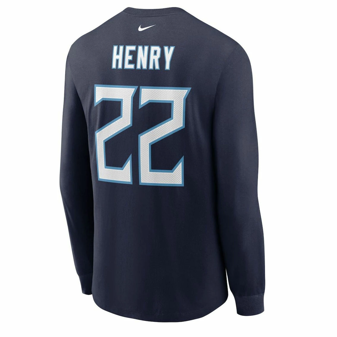 Nike Men's Derrick Henry Navy Tennessee Titans Player Name & Number Long Sleeve T-Shirt 6 Nike Men's Derrick Henry Navy Tennessee Titans Player Name & Number Long Sleeve T-Shirt - Image 4
