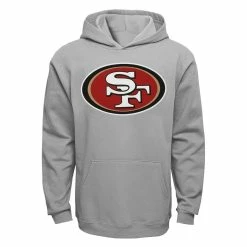 Outerstuff Youth Gray San Francisco 49ers Current Logo Pullover Hoodie