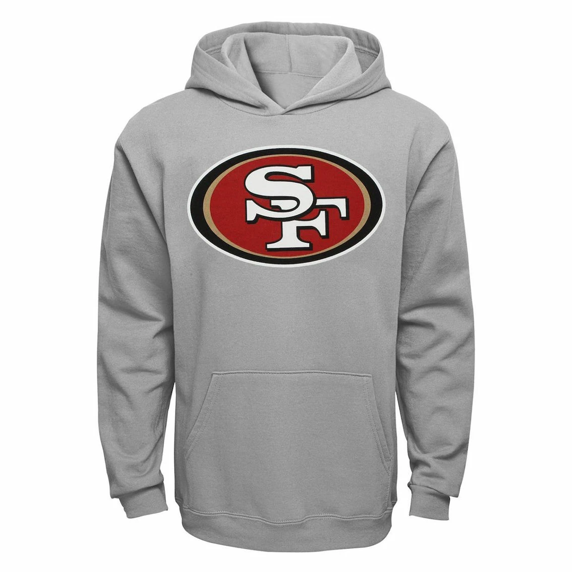 Outerstuff Youth Gray San Francisco 49ers Current Logo Pullover Hoodie 3 Outerstuff Youth Gray San Francisco 49ers Current Logo Pullover Hoodie