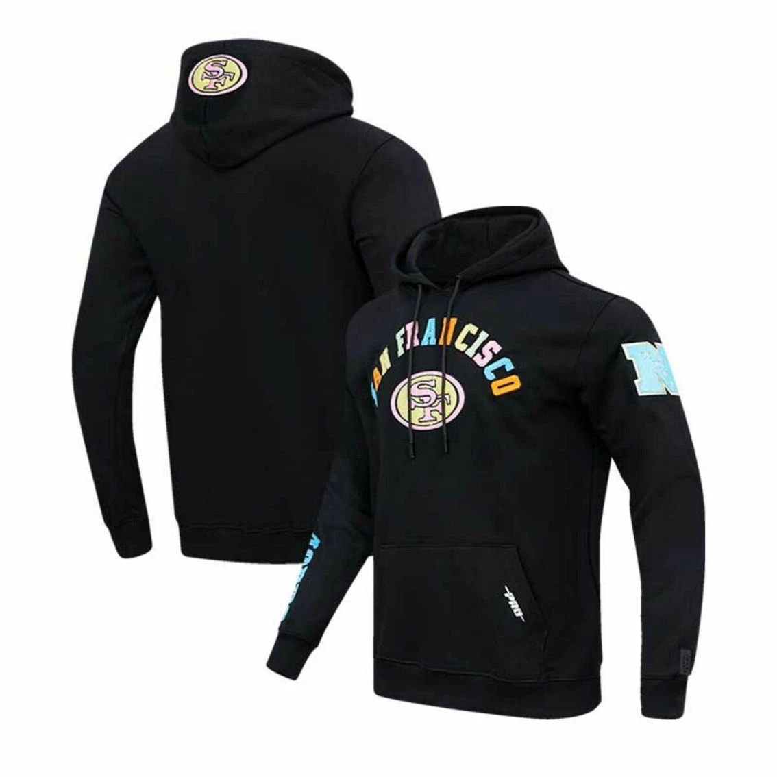 Pro Standard Men's Black San Francisco 49ers Neon Graphic Pullover Hoodie 3 Pro Standard Men's Black San Francisco 49ers Neon Graphic Pullover Hoodie