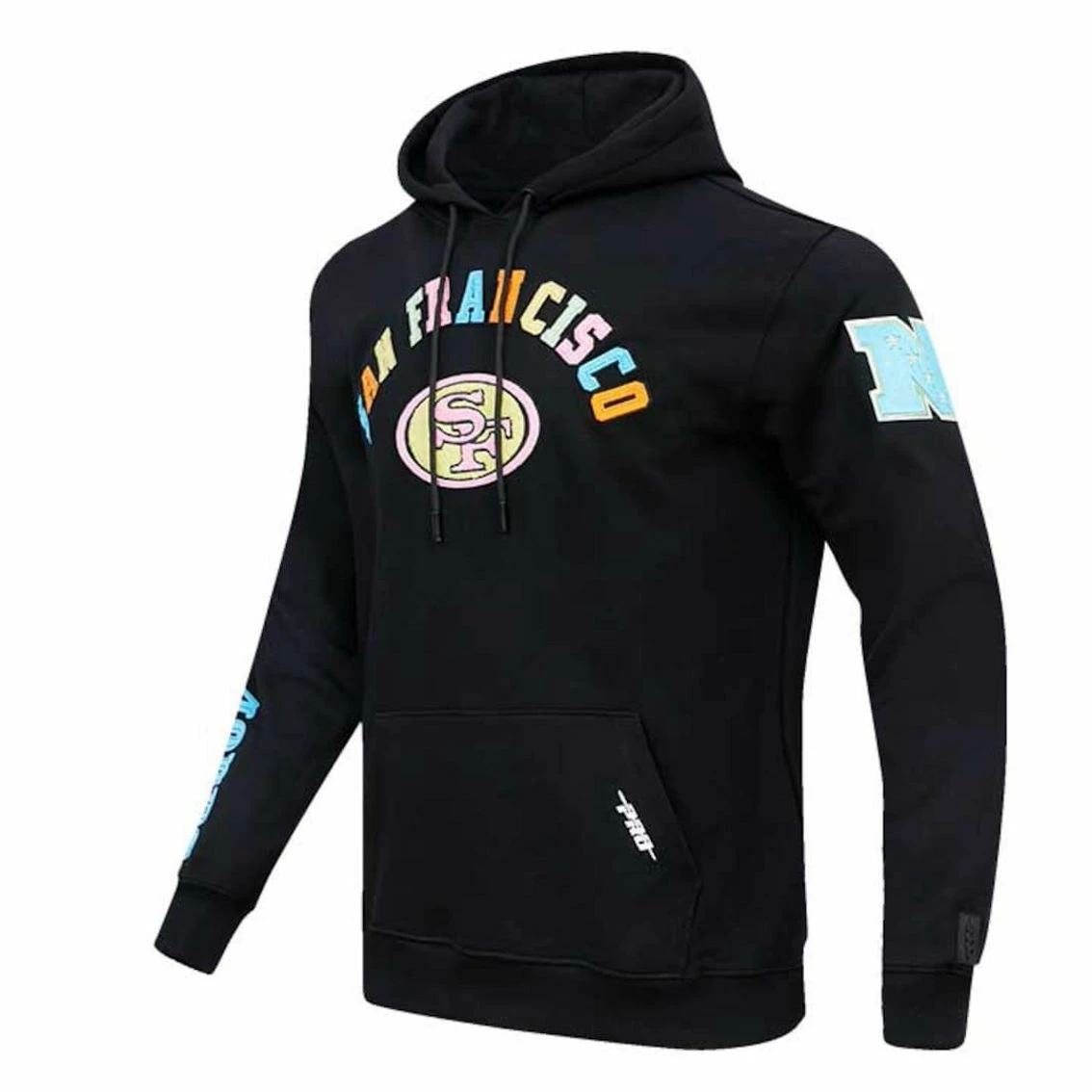 Pro Standard Men's Black San Francisco 49ers Neon Graphic Pullover Hoodie 5 Pro Standard Men's Black San Francisco 49ers Neon Graphic Pullover Hoodie - Image 3