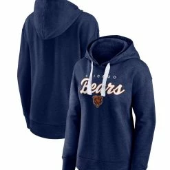 Fanatics Branded Women's Heather Navy Chicago Bears Set To Fly Pullover Hoodie