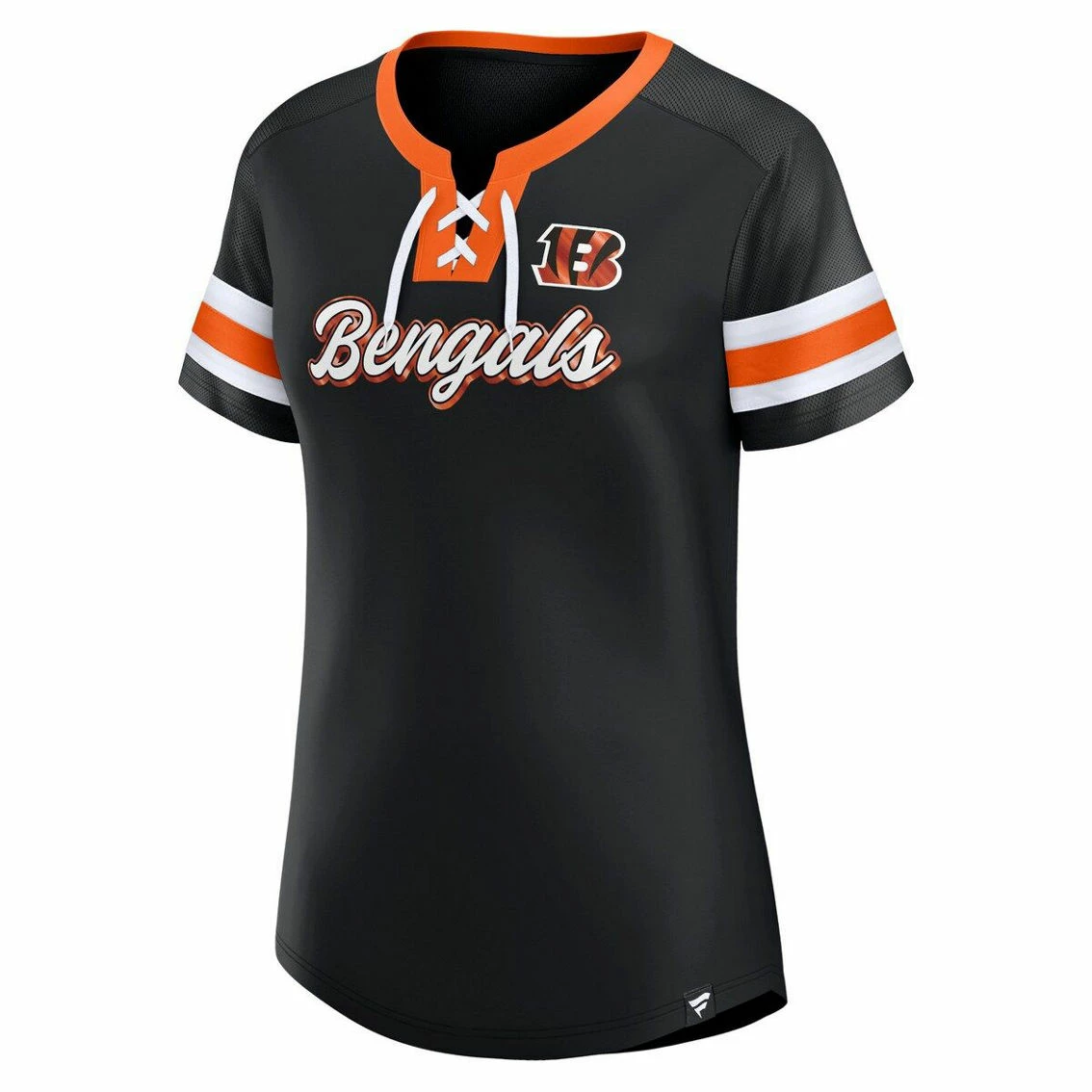 Fanatics Branded Women's Black Cincinnati Bengals Original State Lace-Up T-Shirt 5 Fanatics Branded Women's Black Cincinnati Bengals Original State Lace-Up T-Shirt - Image 3