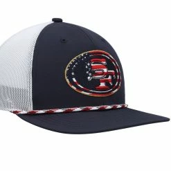 '47 Men's Navy/White San Francisco 49ers Flag Fill Trucker Adjustable Hat 9 '47 Men's Navy/White San Francisco 49ers Flag Fill Trucker Adjustable Hat -Fanatics DSCO1159456413 GZKZ ALT3
