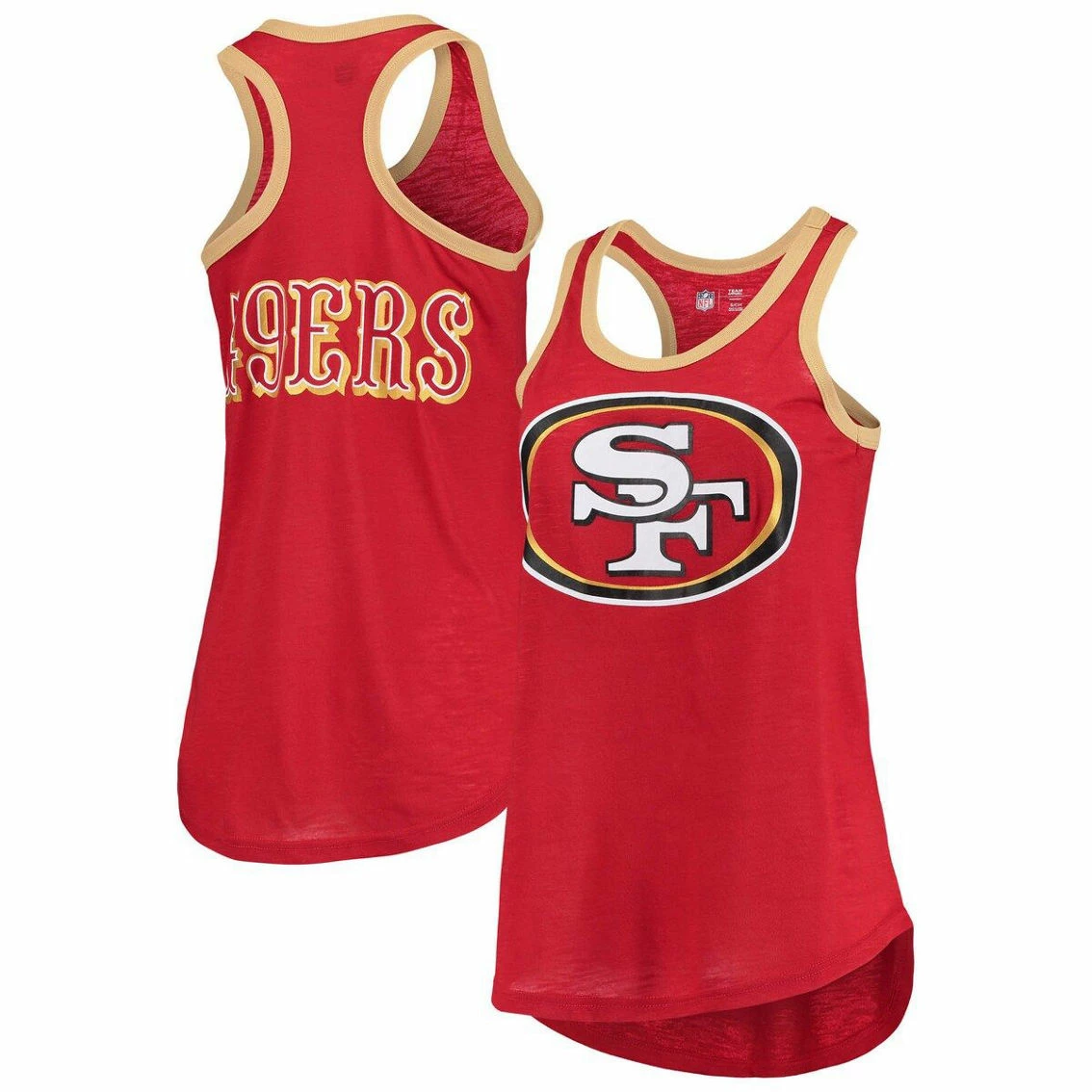 G-III 4Her By Carl Banks Women's Scarlet San Francisco 49ers Tater Burnout Tank Top 3 G-III 4Her By Carl Banks Women's Scarlet San Francisco 49ers Tater Burnout Tank Top