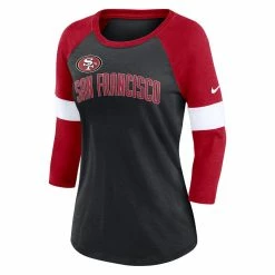 Nike Women's San Francisco 49ers Heather Black/Scarlet Football Pride Raglan 3/4-Sleeve T-Shirt 8 Nike Women's San Francisco 49ers Heather Black/Scarlet Football Pride Raglan 3/4-Sleeve T-Shirt -Fanatics DSCO1159501787 1007 ALT2