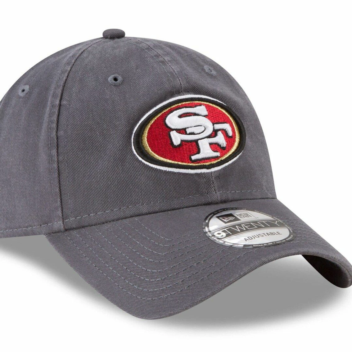 New Era Men's Graphite San Francisco 49ers Icon Core Classic 2.0 9TWENTY Adjustable Hat 6 New Era Men's Graphite San Francisco 49ers Icon Core Classic 2.0 9TWENTY Adjustable Hat - Image 4
