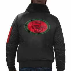 Starter Men's X Ty Mopkins Black San Francisco 49ers Black History Month Satin Full-Zip Jacket 8 Starter Men's X Ty Mopkins Black San Francisco 49ers Black History Month Satin Full-Zip Jacket -Fanatics DSCO1159523221 1007 ALT2