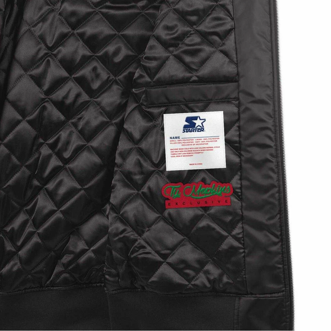 Starter Men's X Ty Mopkins Black San Francisco 49ers Black History Month Satin Full-Zip Jacket 6 Starter Men's X Ty Mopkins Black San Francisco 49ers Black History Month Satin Full-Zip Jacket - Image 4