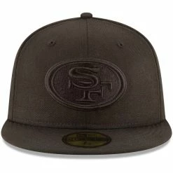 New Era Men's San Francisco 49ers Black On Black 59FIFTY Fitted Hat 8 New Era Men's San Francisco 49ers Black On Black 59FIFTY Fitted Hat -Fanatics DSCO1159523508 1007 ALT2