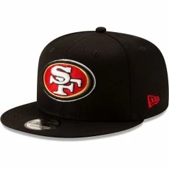 New Era Men's Black San Francisco 49ers Basic 9FIFTY Adjustable Snapback Hat