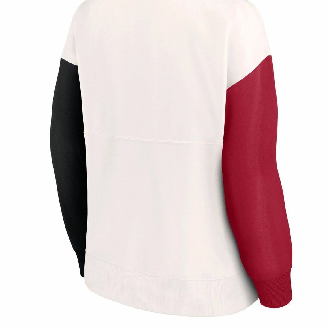 Fanatics Branded Women's White San Francisco 49ers Colorblock Primary Logo Pullover Sweatshirt 5 Fanatics Branded Women's White San Francisco 49ers Colorblock Primary Logo Pullover Sweatshirt - Image 4