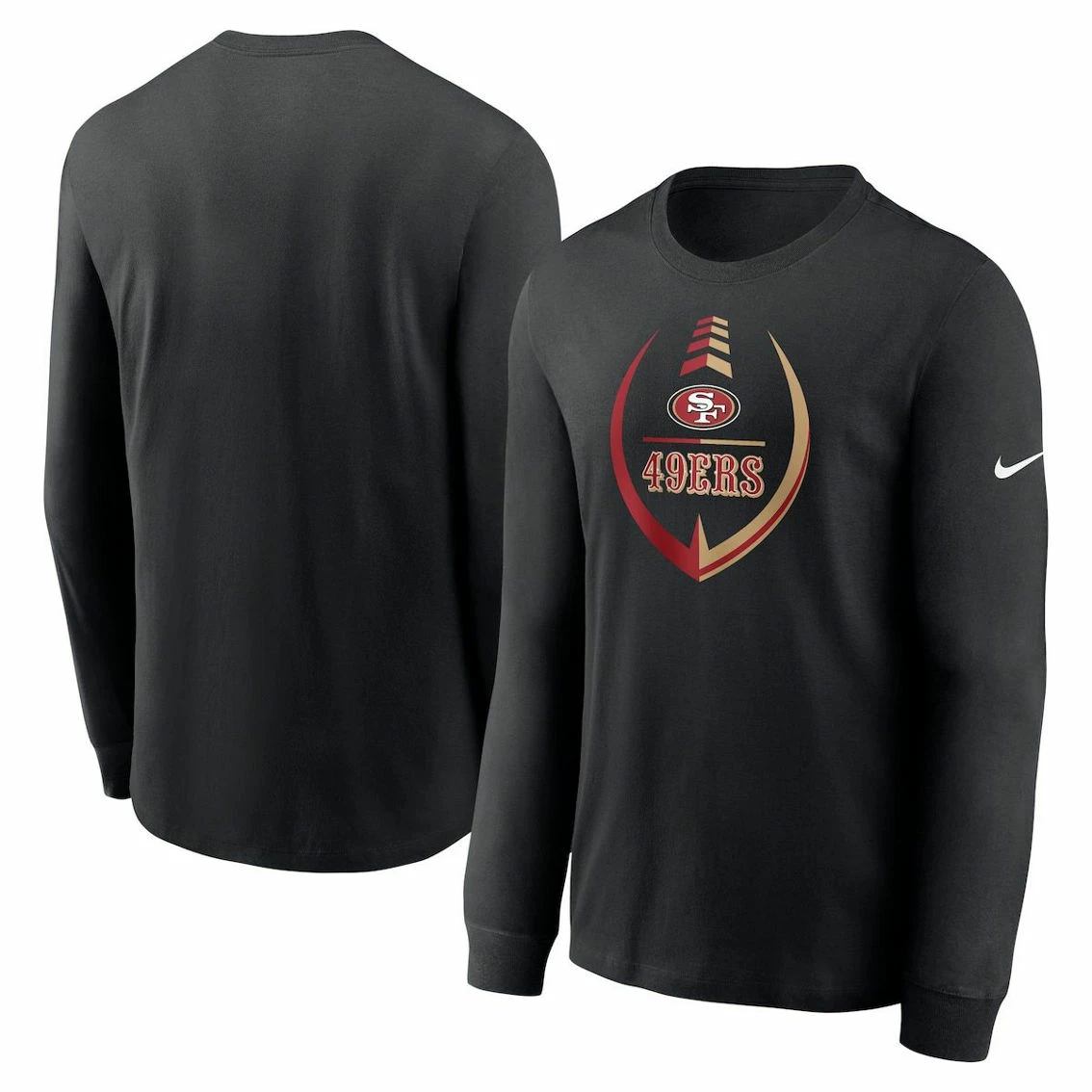 Nike Men's Black San Francisco 49ers Icon Legend Long Sleeve Performance T-Shirt 4 Nike Men's Black San Francisco 49ers Icon Legend Long Sleeve Performance T-Shirt - Image 2