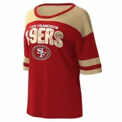 G-III 4Her By Carl Banks Women's Scarlet/Gold San Francisco 49ers Play The Ball T-Shirt