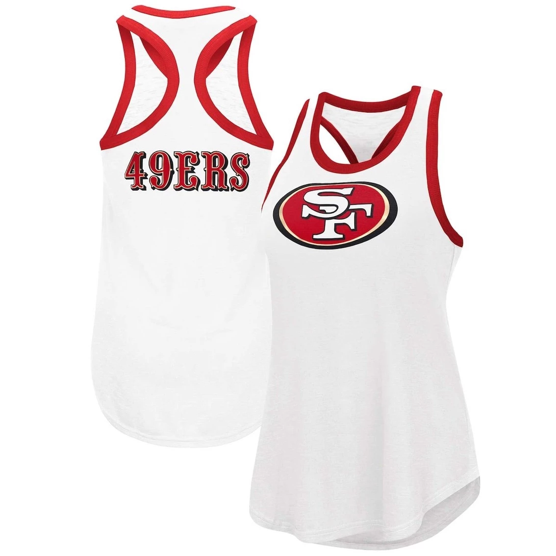 G-III 4Her By Carl Banks Women's White San Francisco 49ers Tater Tank Top 3 G-III 4Her By Carl Banks Women's White San Francisco 49ers Tater Tank Top