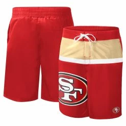 G-III Sports By Carl Banks Men's Scarlet San Francisco 49ers Sea Wind Swim Trunks